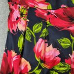 Lane Bryant  Womens Dress 22 Red Black Floral Sleeveless Pleated Fit & Flare Photo 7