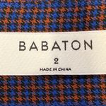 Babaton Aritizia‎  Jethro Skirt in Blue Mini Grid Wrap Style Front Size 2 XS Photo 5