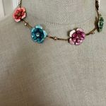 Multicolor Enamel Flower Choker Necklace Photo 1