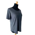 Lululemon Run Away Tee Heathered Black Womens Size 6 Technical Lightweight Photo 5