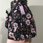Wild Fable NWT Gray Pink Floral Paperbag Fit Flare Shorts New Photo 4