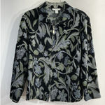 Dress Barn Womans  Blazer Jacket L Full Zip Multicolor Leaf Photo 0