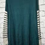 Matilda Jane  Women Corie Pullover Boho Sweater Tunic Teal Striped Sleeves M. Photo 4