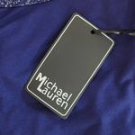 Michael Lauren  Blue Knit Tank with Shimmer Accents NWT Size Medium Indigo Top Photo 7