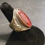Vintage Red and Gold Tiebten Ring Photo 3