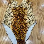 River Island animal print belted swimsuit in orange size 6 NWT (B49 ) Photo 3