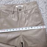 PacSun Tan Lacquered 90's Boyfriend Pants Faux Leather Beige Size 22 High Rise Photo 9