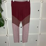 Outdoor Voices Tri-Color Springs Burgundy Red Athletic 7/8 Leggings Size Medium Photo 1