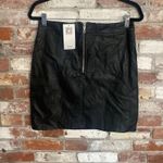 Zeagoo  Black Faux Leather Mini Skirt Size M Photo 2