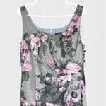 Adrianna Papell NWT  Slate Blush Floral Matelasse Long Dress Formal Gown - 12 Photo 5