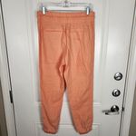 Athleta  Women's Peach Cabo Linen Jogger Orange Pants Size 6 Photo 6