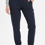 Banana Republic  Navy Blue Cargo Jogger Pants Size L Elastic Waist Pockets Photo 0