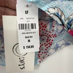 LF BRAND THREE DAYS LIGHT BLUE FLORAL CROPPED BELL SLEEVE WOVEN TOP MEDIUM Photo 3