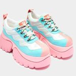 Koi Footwear - INFINITY ZONE CHUNKY TRAINERS - PINK/blue holographic dolls kill Photo 13