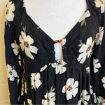 American Eagle  Outfitters Black Floral Dress BabyDoll Fairy Western Medium Photo 4