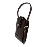 Brighton  Cell‎ Phone Holder Brown Pebble Leather with Croc Trim Wrist Strap​​​ Photo 1