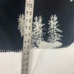 Vintage fleece vest women's XL Black White Bear momma cub woodland cabin earthy Photo 7