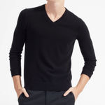 Everlane Cashmere Sweater V Neck Dark Navy Blue NEW Mens Size Small Photo 1