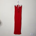 Babyboo Alondra Maxi Red Dress Cutout Halter Cutout Tie Dress Womens Size M Size M Photo 4