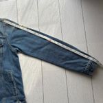 Iris  Blue Denim Jacket Fringe Hem Distressed Size Small Photo 10