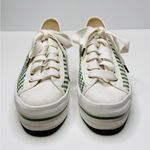 Kate Spade Keds Triple Up Woven Weave Green White Sneakers Shoes Size 8 Photo 3