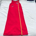 Vintage bright pink maxi dress with beaded butterfly details Red Photo 6