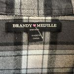 Brandy Melville GREY AND LIGHTBLUE FLANNEL SHIRT LONG SLEEVES SIZE SMALL Photo 1