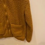 Pink Rose Fuzzy Caramel Zip Up Teddy Bear Faux Sherpa Jacket Photo 7