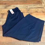 Halara  NEW Wmn Navy Blue Pull-On Palazzo Flowy Wide Leg Pants Sz L Drawstring Photo 1