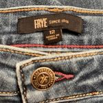 Frye Mid-Rise Split Hem Flare Jeans in Thundercloud Wash Size 12 NWT Photo 4