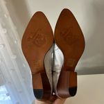 Free People  New Frontier Silver Leather Western Ankle Booties Photo 8