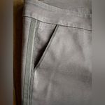 Ecru  Purple With Black Stripe On Side straight Leg Mid Waist With Pockets SZ L Photo 3