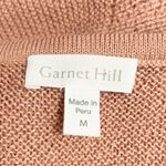 Garnet Hill 100% Baby Alpaca Sweater Scallop Trim Clay Size Medium Peruvian Wool Photo 5