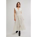 Free People  Ethereal Cottage Desert Dazed Midi Dress Maxi Top Ivory Small Boho Photo 5