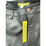 Gianni Bini Sasha Straight Leg High Rise Genuine Leather Pants Black Size 12 NWT Photo 4