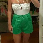 ZARA  women's green tailored shorts size M Photo 4