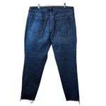 Old Navy  High Rise OG Denim Jeans Distressed Frayed Hem Dark Wash‎ Size 18 # Photo 1