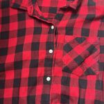 Gap Women’s Buffalo Plaid Long Sleeve Button Front Flannel Shirt Sz L Photo 4
