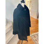 Vintage Donnybrook Black Wool Car Coat Faux Fur Trim Size 10 Photo 1