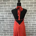 Amiana Halter Neck Beach Dress Terracotta Color Women’s Size Medium Red Photo 6