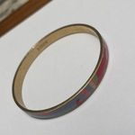 J.Crew Signed  Bangle Bracelet Gold Tone / Pink / Blue / Green / Purple Photo 0