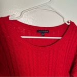 American Eagle  Crewneck Cableknit Sweater Red Photo 5