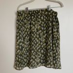 Banana Republic GREEN PRINT FIT-AND-FLARE SKIRT Photo 1