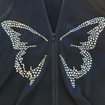 Amazon Y2K rhinestone butterfly zip-up hoodie Photo 3