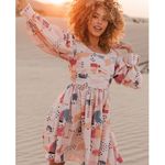 Jessakae Serene Adobe Long Balloon Puff Sleeve Mini Dress Size XL Pink Photo 1