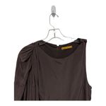 Alice + Olivia Silk Asymmetrical One Sleeve Tank Blouse Brown Size XS Formal Photo 1