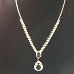 DKNY NEW Glamourous  Crystal & Blue Stones Necklace Photo 1