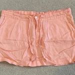 J.Crew 100% linen peach orange skirt in size small Photo 0