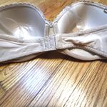 Lily Of France  Strapless Bra 38D Clear Straps Lingerie Beige EUC Photo 5