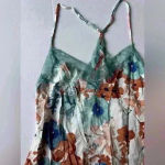 Midnight Bakery 100% Rayon Sleepwear Floret‎ Cami Pajama One Piece Size L. Green Size L Photo 1